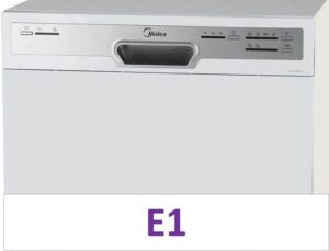 שגיאה E1 במדיח כלים Midea