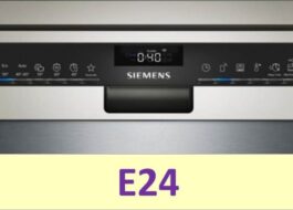 Error E24 en un lavavajillas Siemens