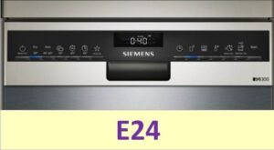 เกิดข้อผิดพลาด E24 ในเครื่องล้างจาน Siemens