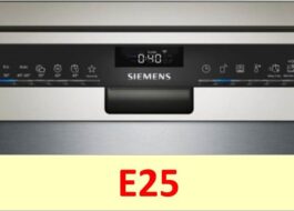 Error E25 on a Siemens dishwasher