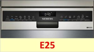 Error E25 en un lavavajillas Siemens