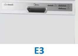 เกิดข้อผิดพลาด E3 ในเครื่องล้างจาน Midea