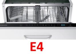 เกิดข้อผิดพลาด E4 ในเครื่องล้างจาน Samsung