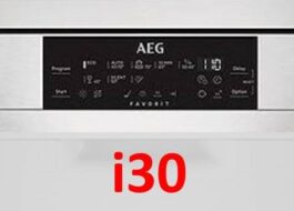 Error i30 on AEG dishwasher