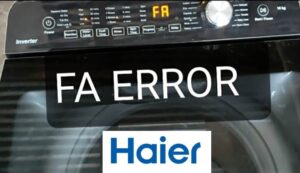 שגיאת FA במכונת כביסה של Haier