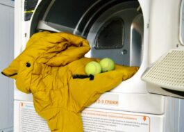 Drying a jacket in a dryer