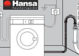 How to connect a Hansa washing machine