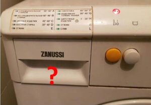 Mana nak letak bedak dalam mesin basuh Zanussi