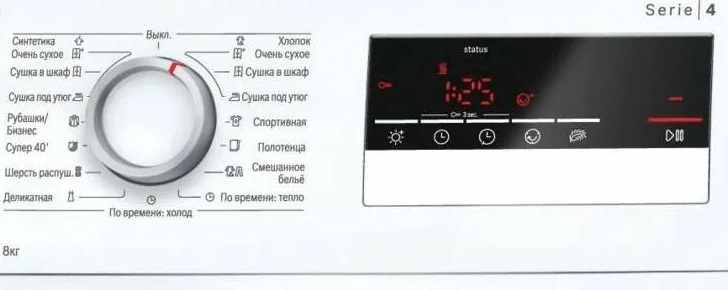 Bosch dryer panel