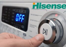 Turning on and starting the Hisense washing machine