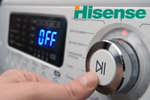 Turning on and starting the Hisense washing machine