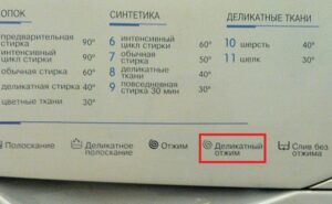 Centrifugação suave em uma máquina de lavar