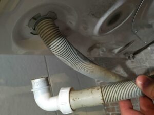 Removing the drain hose from a Beko washing machine