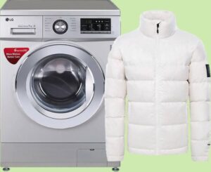 Washing a white jacket in the washing machine