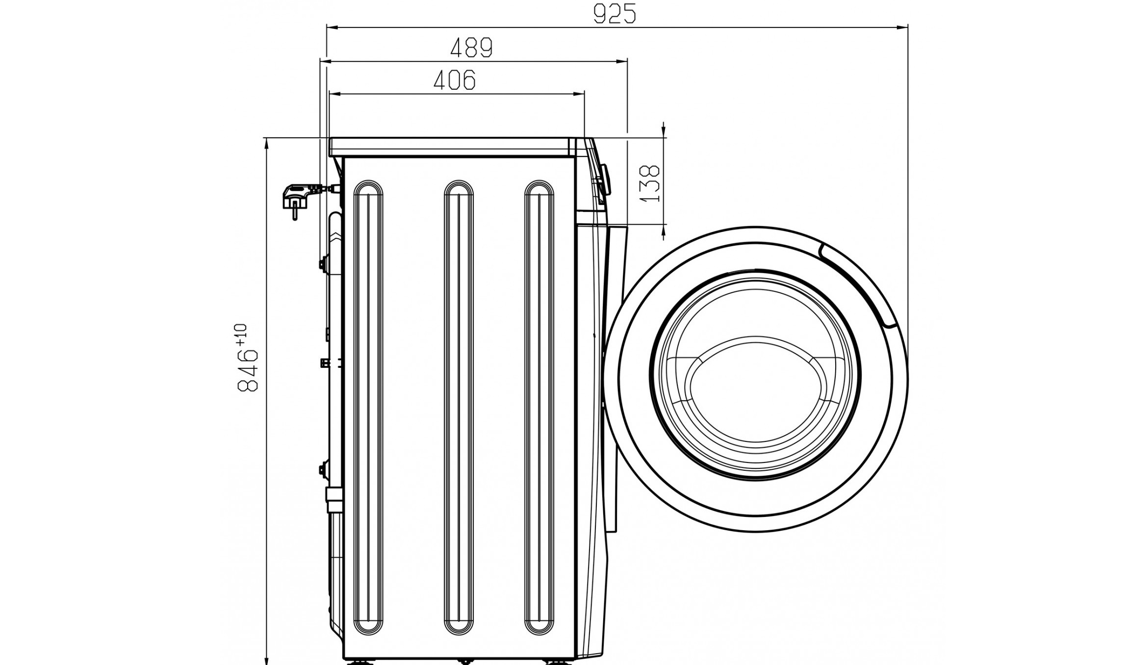 Size of washing machine Atlant SMA-70