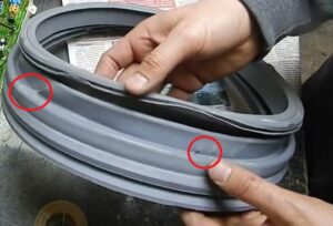 How to seal the cuff of a washing machine door