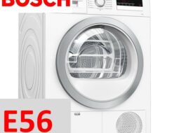 รหัสข้อผิดพลาด E56 บนเครื่องอบผ้าของ Bosch