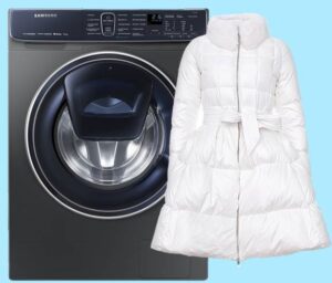 Washing a white down jacket in the washing machine