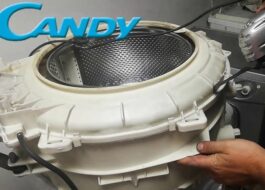 How to disassemble a non-separable drum of a Candy washing machine