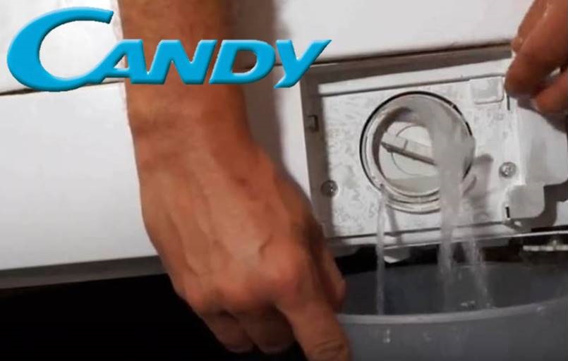 Hoe water uit een Candy-wasmachine af te tappen