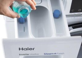 Where to fill the conditioner in a Haier washing machine