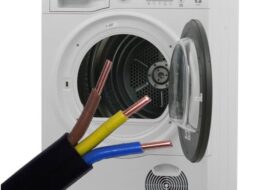 What cable cross-section is needed for a dryer?