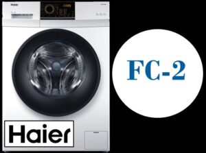 รหัสข้อผิดพลาด FC2 บนเครื่องซักผ้า Haier