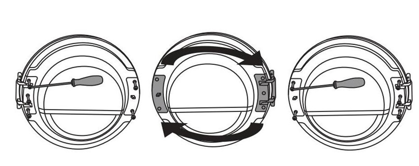 Replace dryer door hinges