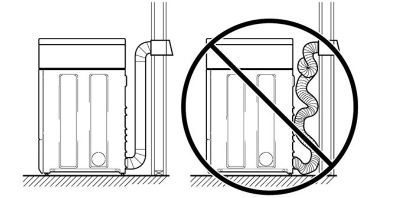 Huwag ibaluktot ang dryer duct