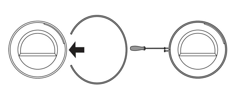 rotate the dryer door rim 180 degrees